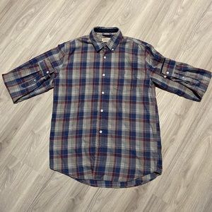 Weatherproof Vintage Flannel Blue/Red Size Medium